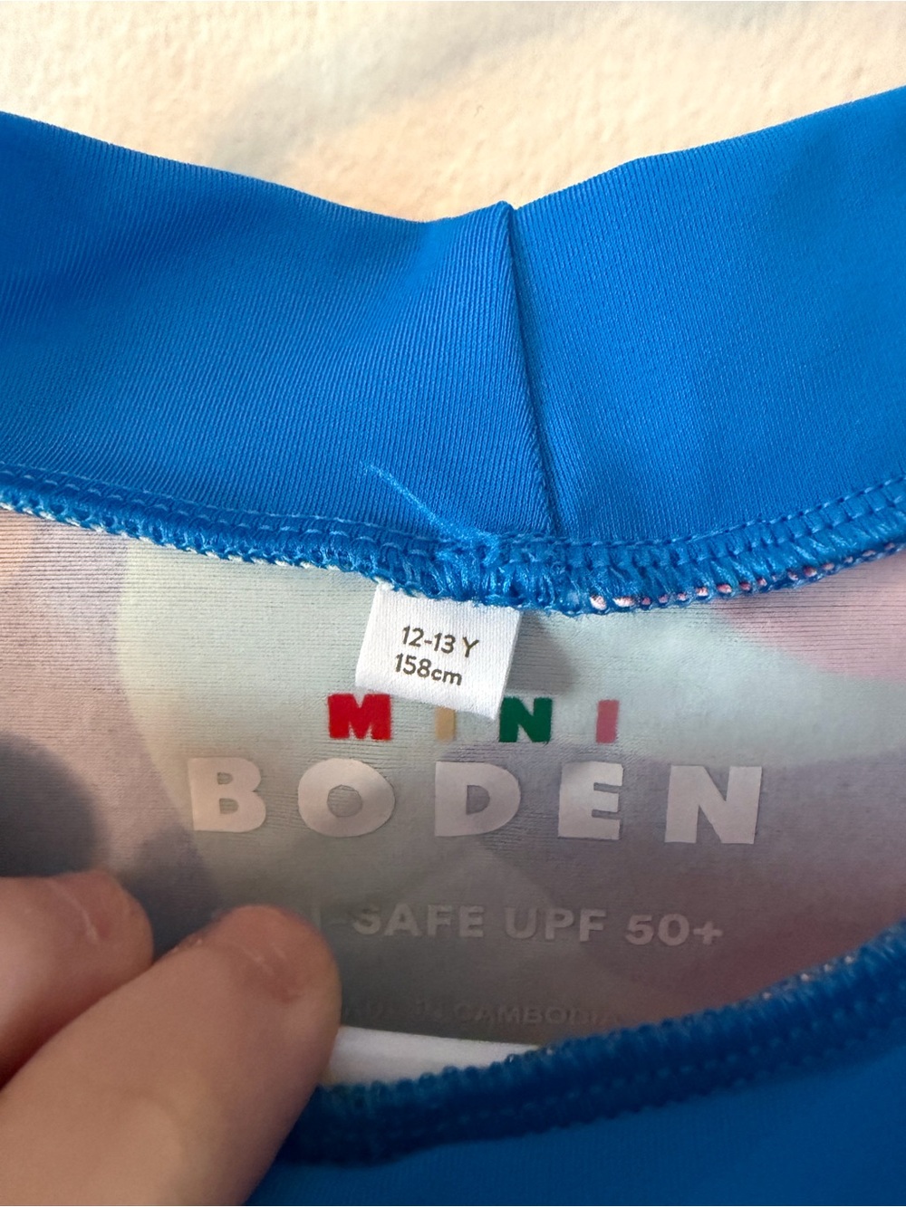 Mini Boden Vibrant Multicolor Camo Rash Guard - Picture 3 of 3